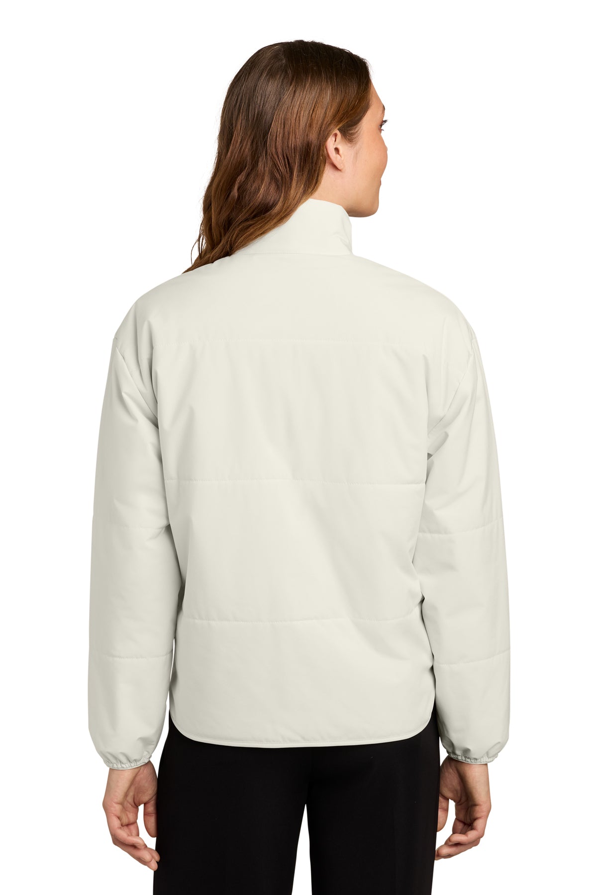 Mercer+Mettle Women’s Brookline Quilted Jacket in Birch, back on model