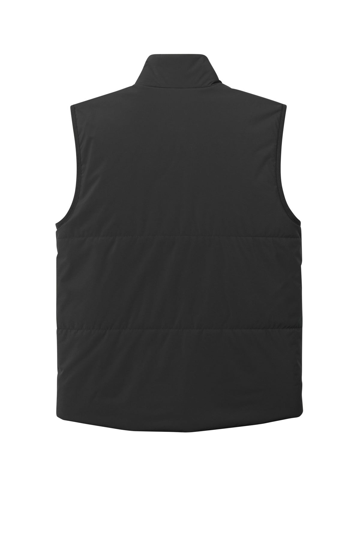 Mercer+Mettle Brookline Quilted Vest in Deep Black, back flat