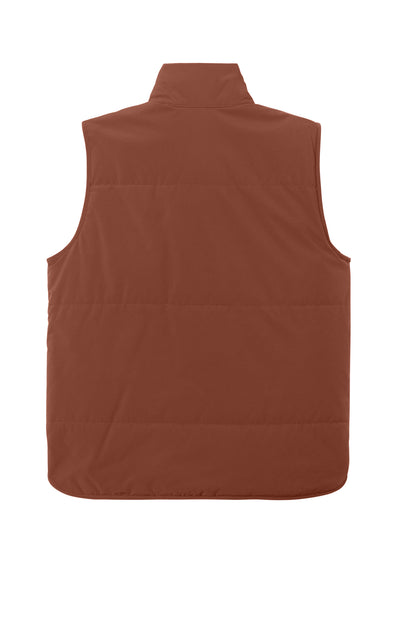 Mercer+Mettle Women’s Brookline Quilted Vest in Dark Sienna, back flat