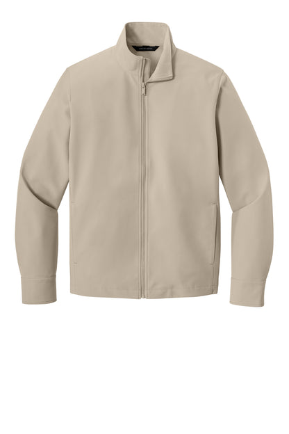Mercer+Mettle Comfort Soft Shell Jacket in Almond, front flat