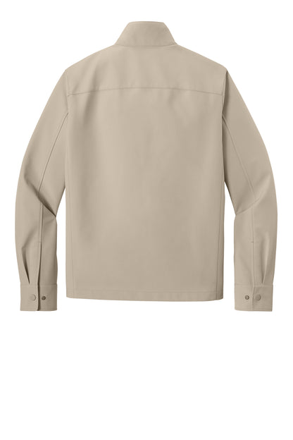 Mercer+Mettle Comfort Soft Shell Jacket in Almond, back flat