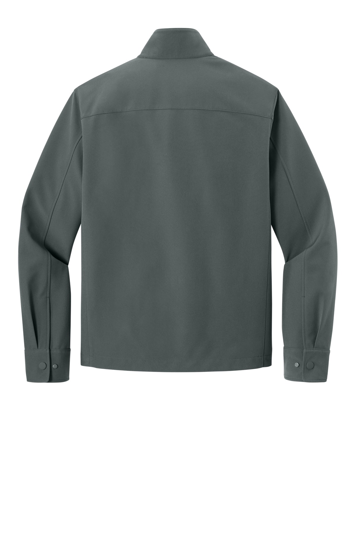 Mercer+Mettle Comfort Soft Shell Jacket in Storm Grey, back flat