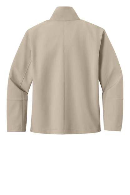 Mercer+Mettle Women’s Comfort Soft Shell Jacket in Almond, back flat