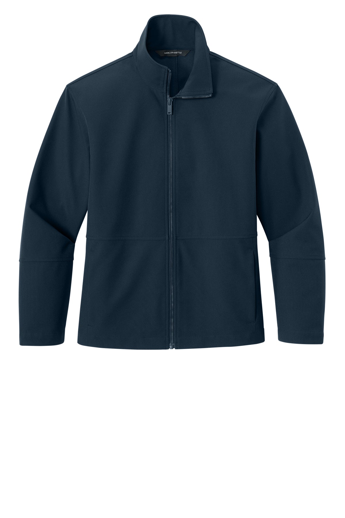 Mercer+Mettle Women’s Comfort Soft Shell Jacket in Night Navy, front flat