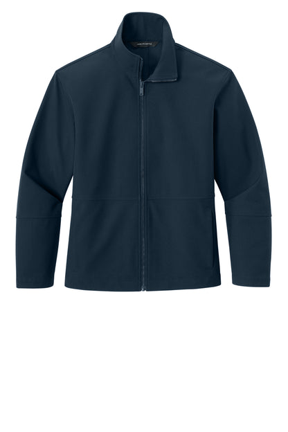 Mercer+Mettle Women’s Comfort Soft Shell Jacket in Night Navy, front flat