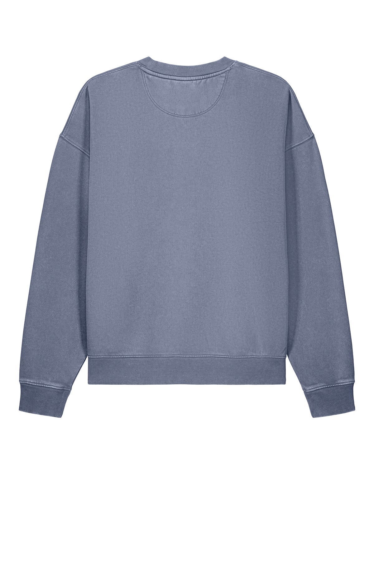 Stanley/Stella Unisex Easer Vintage Crewneck Sweatshirt in G. Dyed Blue Grey, back flat