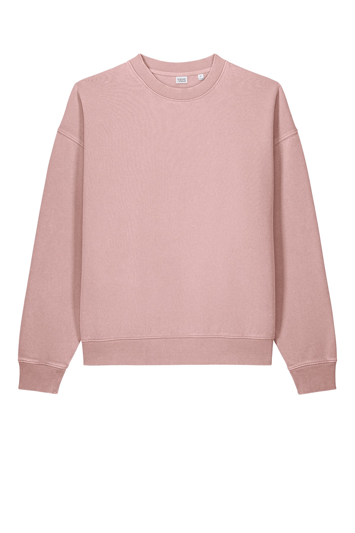 Stanley/Stella Unisex Easer Vintage Crewneck Sweatshirt in G. Dyed Blush, front flat