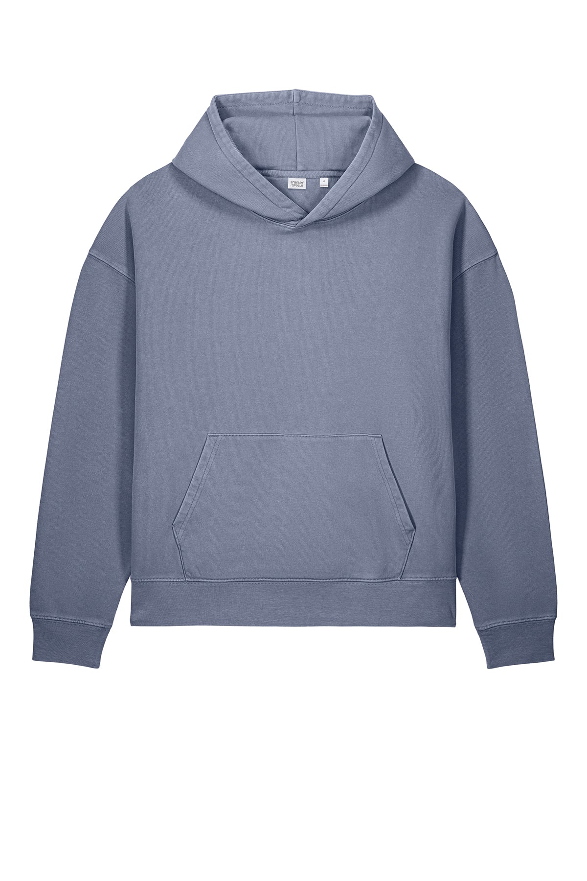 Stanley/Stella Unisex Chaser Vintage Hooded Sweatshirt in G. Dyed Blue Grey, front flat