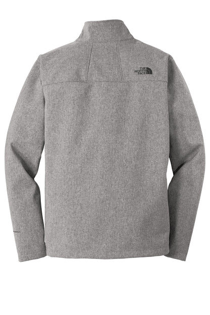 The North Face Apex Barrier Soft Shell Jacket in TNF Medium Grey Heather, back flat