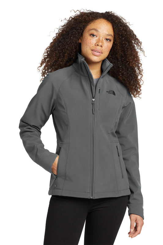 The North Face Women's Apex Barrier Soft Shell Jacket in Asphalt Grey, front on model