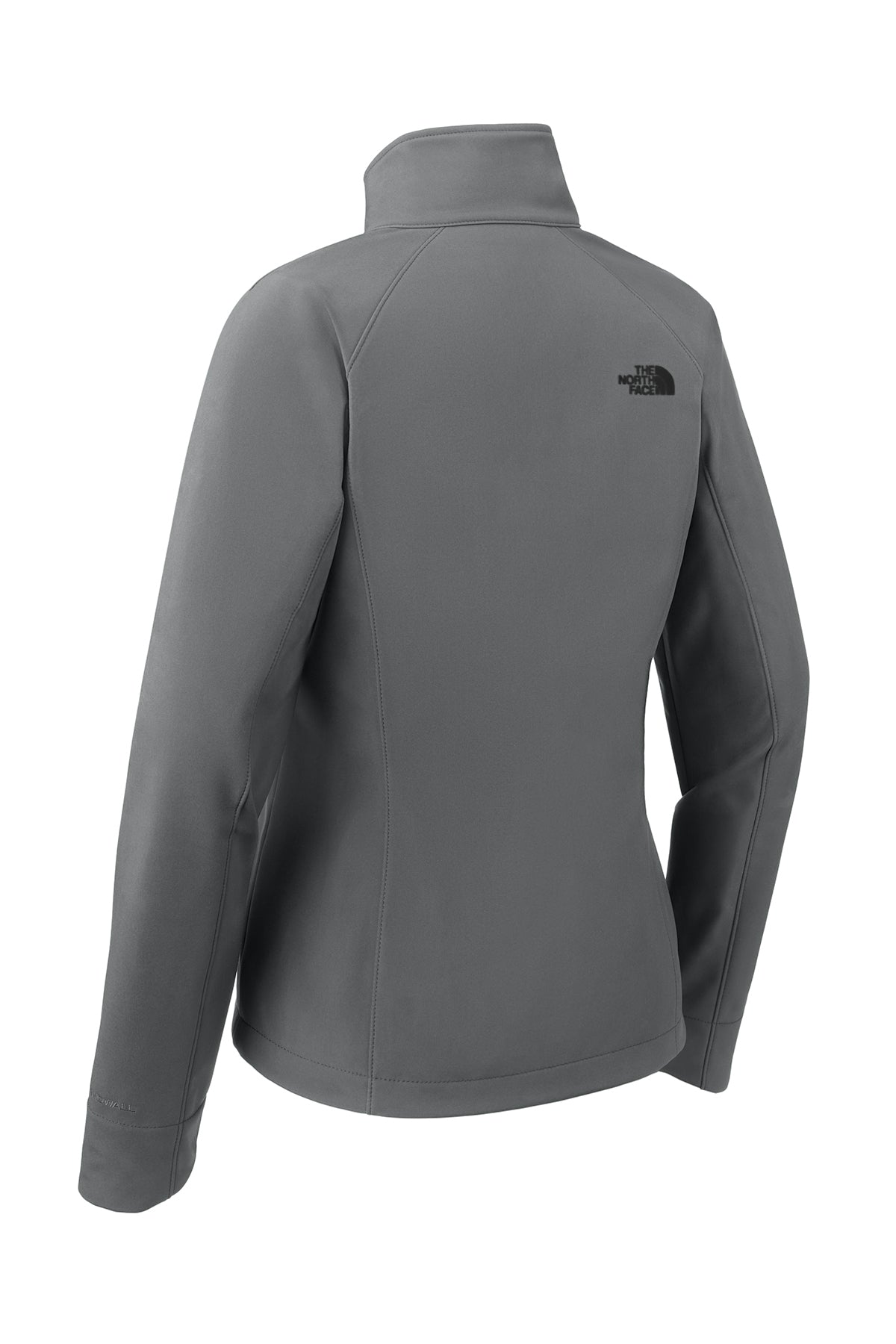 The North Face Women's Apex Barrier Soft Shell Jacket in Asphalt Grey, back flat
