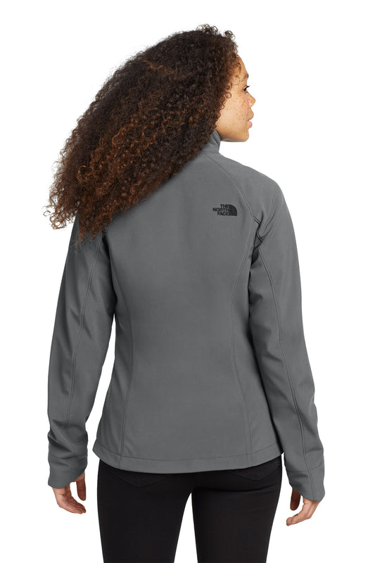The North Face Women's Apex Barrier Soft Shell Jacket in Asphalt Grey, back on model