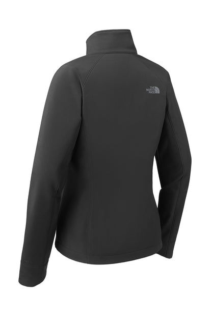 The North Face Women's Apex Barrier Soft Shell Jacket in TNF Black, back flat