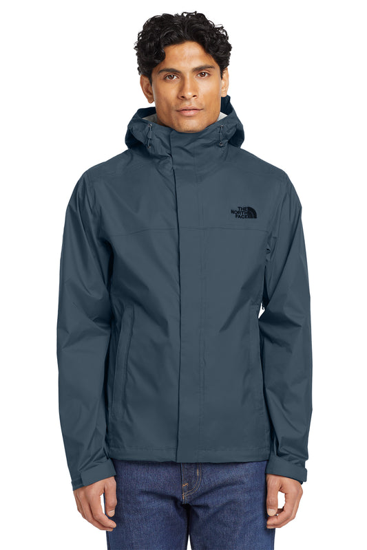 The North Face DryVent Rain Jacket in Shady Blue, front on model