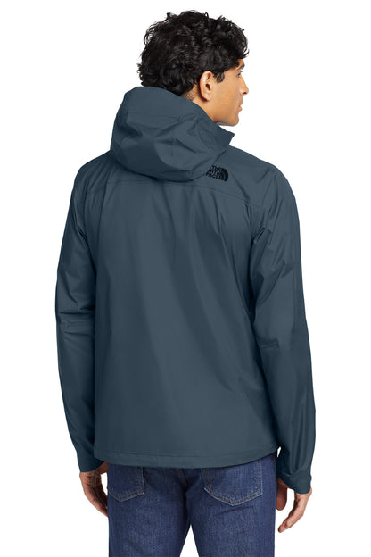 The North Face DryVent Rain Jacket in Shady Blue, back on model