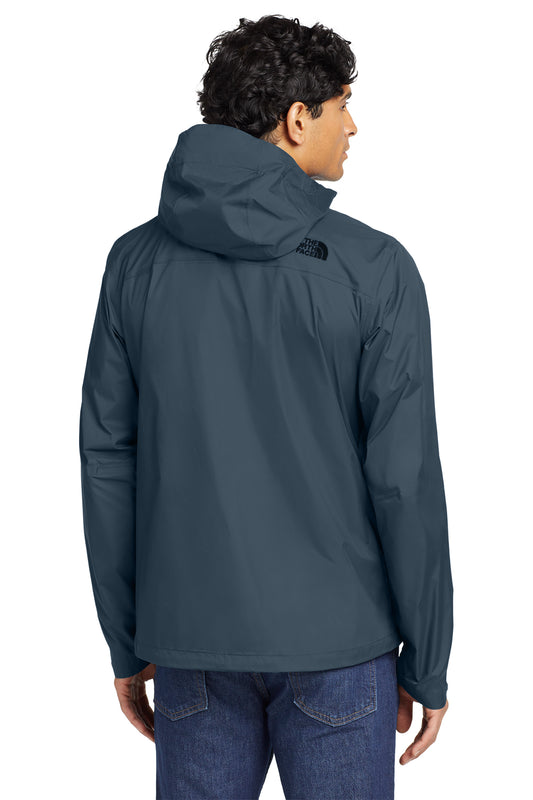 The North Face DryVent Rain Jacket in Shady Blue, back on model