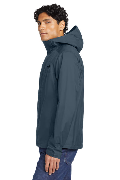 The North Face DryVent Rain Jacket in Shady Blue, side on model