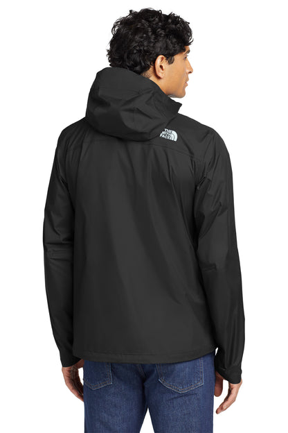 The North Face DryVent Rain Jacket in TNF Black, back on model