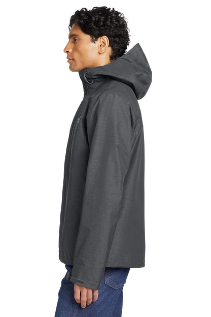 The North Face DryVent Rain Jacket in TNF Dark Grey Heather, side on model
