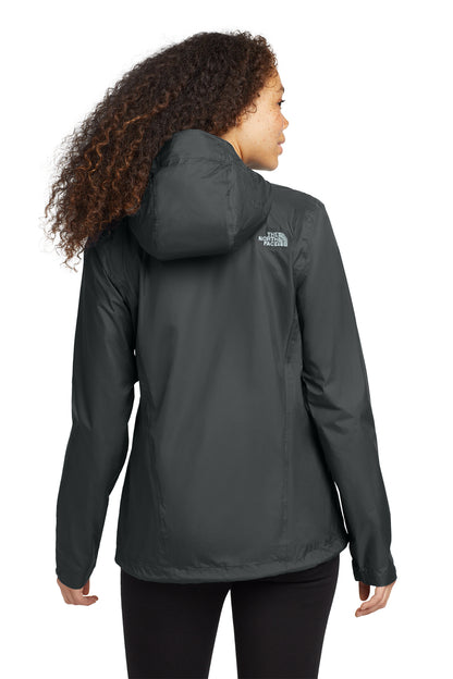 The North Face Women's DryVent Rain Jacket in TNF Black, back on model