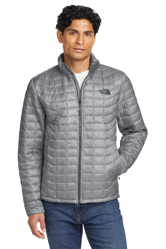 The North Face ThermoBall Trekker Jacket in Mid Grey, front on model