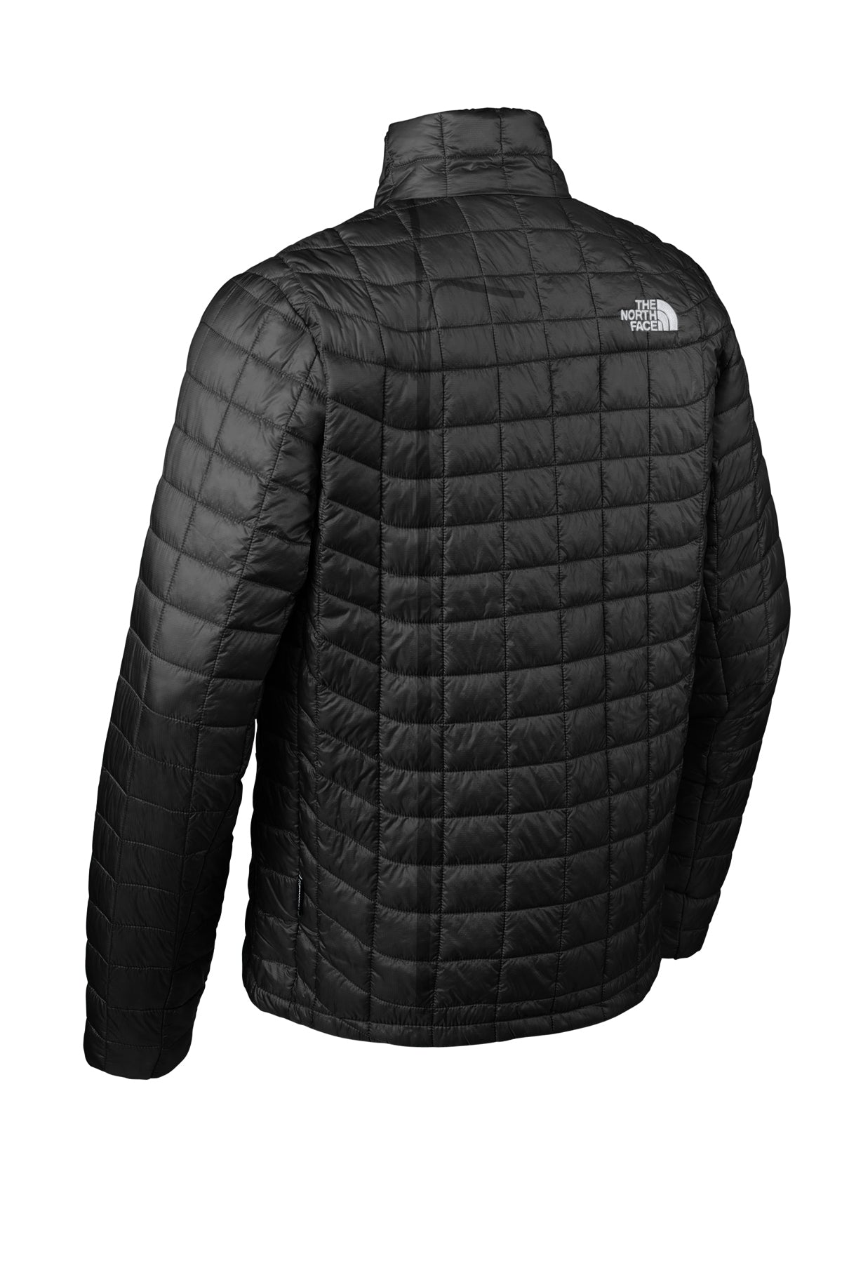 The North Face ThermoBall Trekker Jacket in TNF Matte Black, back flat
