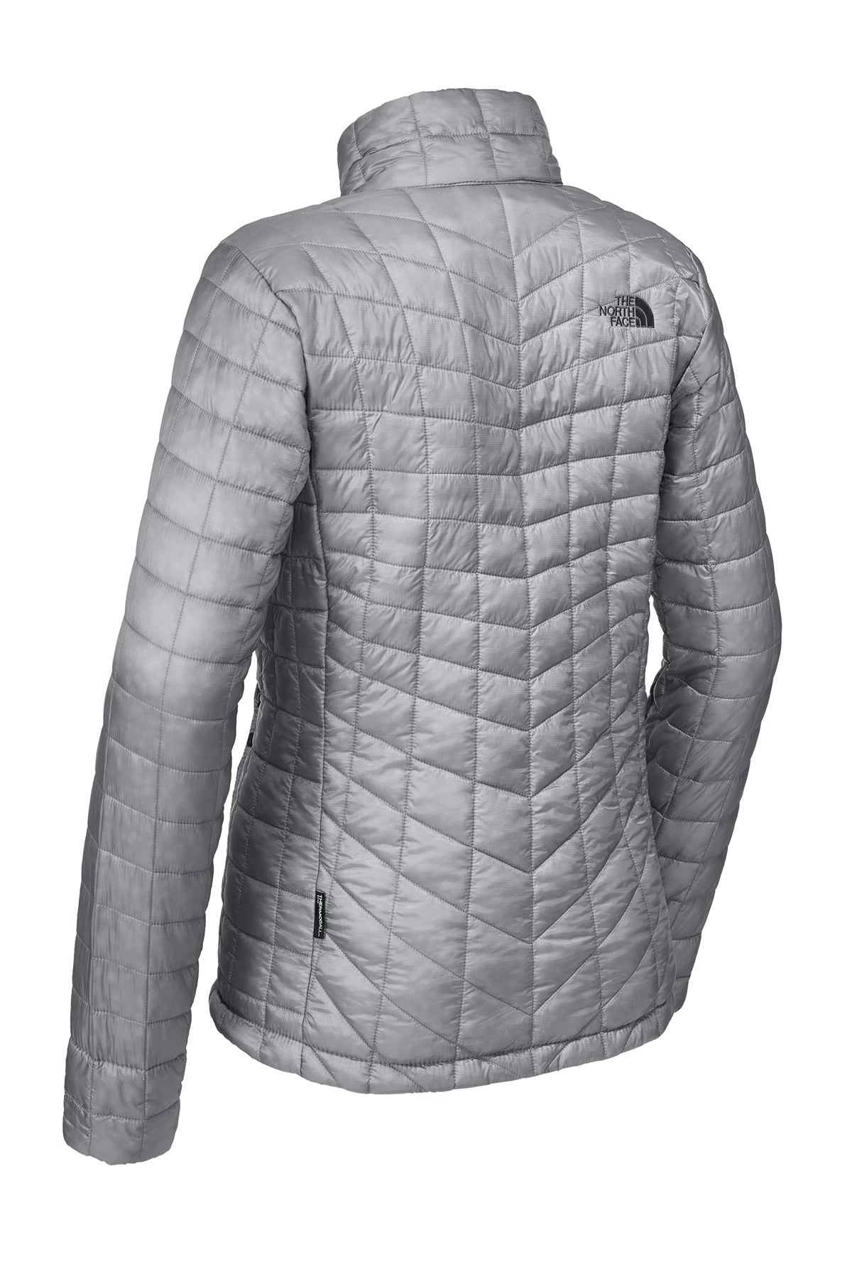 The North Face Women's ThermoBall Trekker Jacket in Mid Grey, back flat