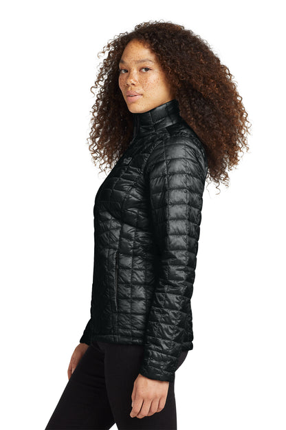 The North Face Women's ThermoBall Trekker Jacket in TNF Black, side on model