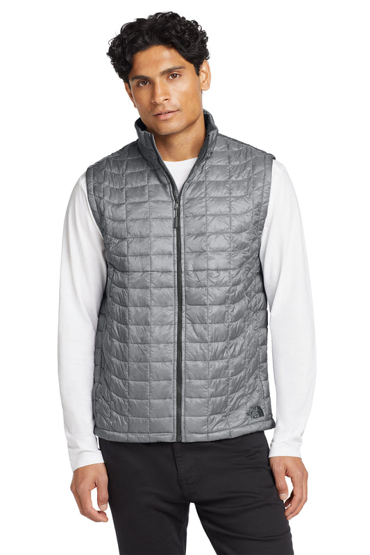 The North Face ThermoBall Trekker Vest in Mid Grey, front on model