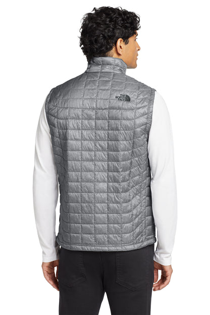 The North Face ThermoBall Trekker Vest in Mid Grey, back on model