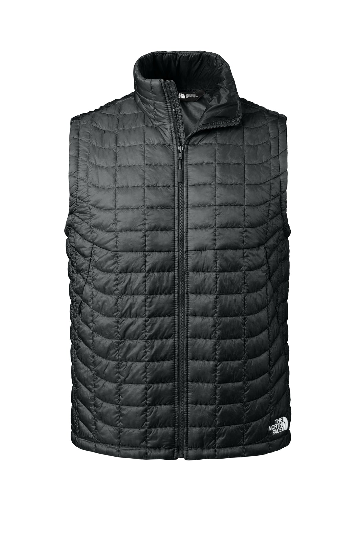 The North Face ThermoBall Trekker Vest in TNF Black, front flat