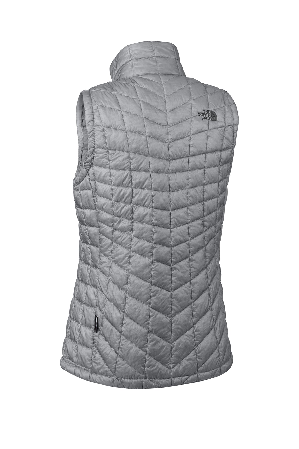 The North Face Women's ThermoBall Trekker Vest in Mid Grey, front flat