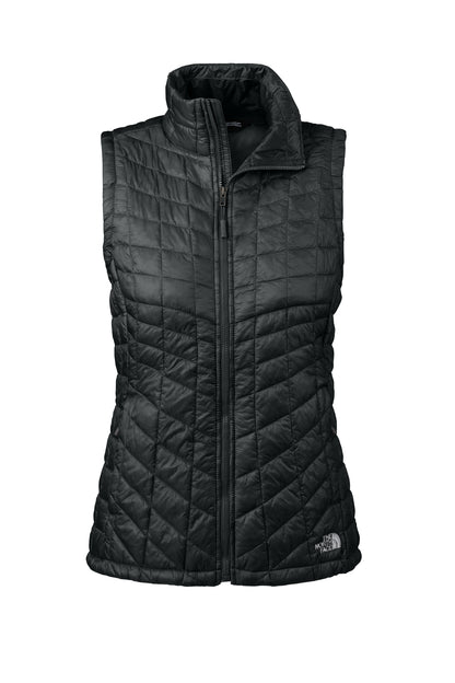 The North Face Women's ThermoBall Trekker Vest in TNF Black, back flat