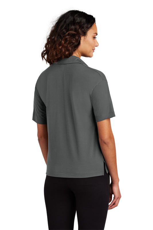 Mercer+Mettle Women’s Stretch Jersey Polo in Anchor Grey, view