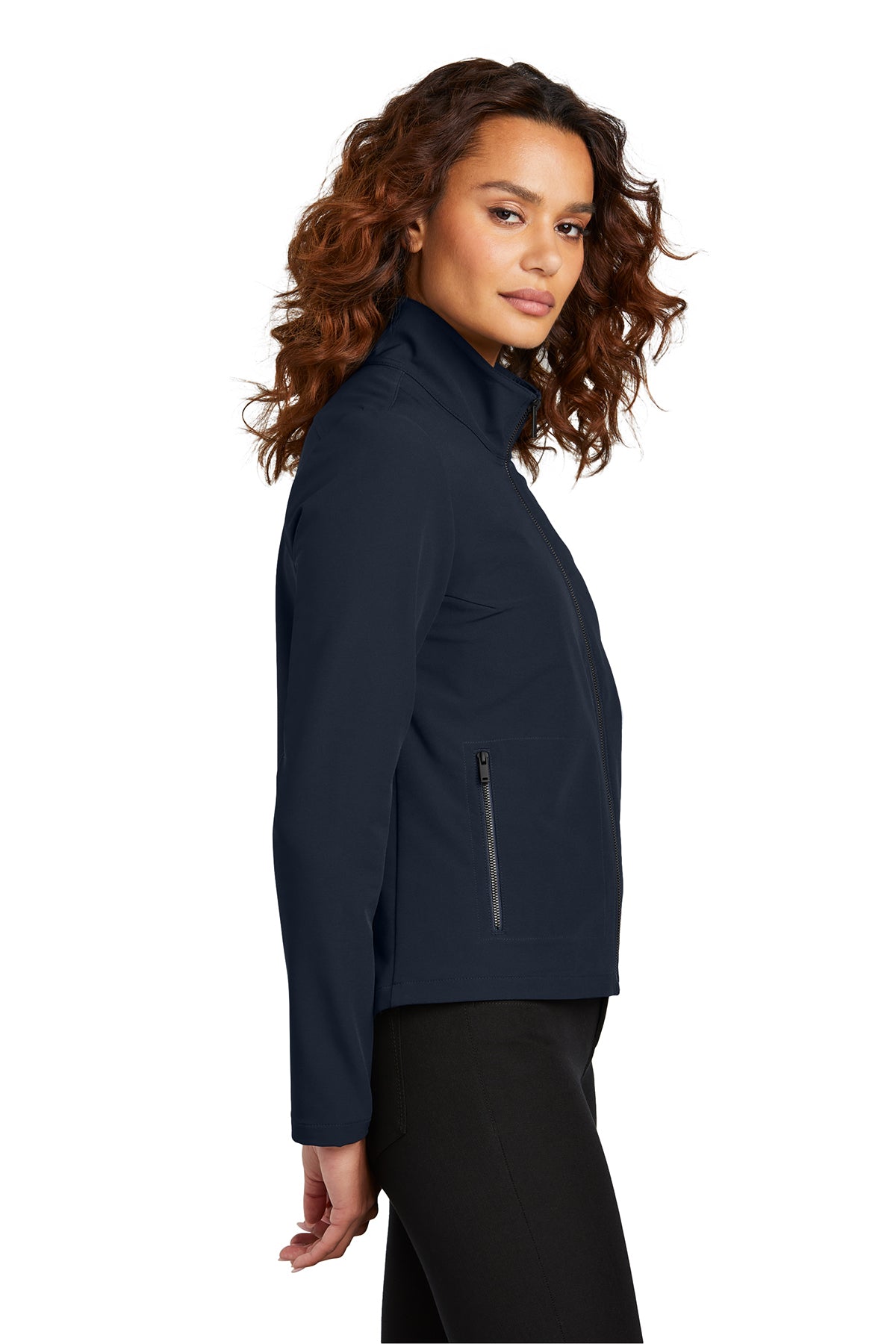 Mercer+Mettle Women’s Stretch Soft Shell Jacket in Night Navy, view