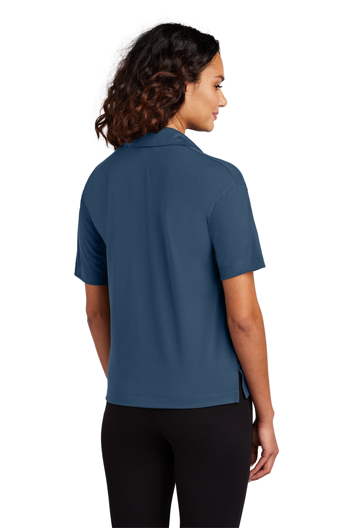 Mercer+Mettle Women’s Stretch Jersey Polo in Insignia Blue, view