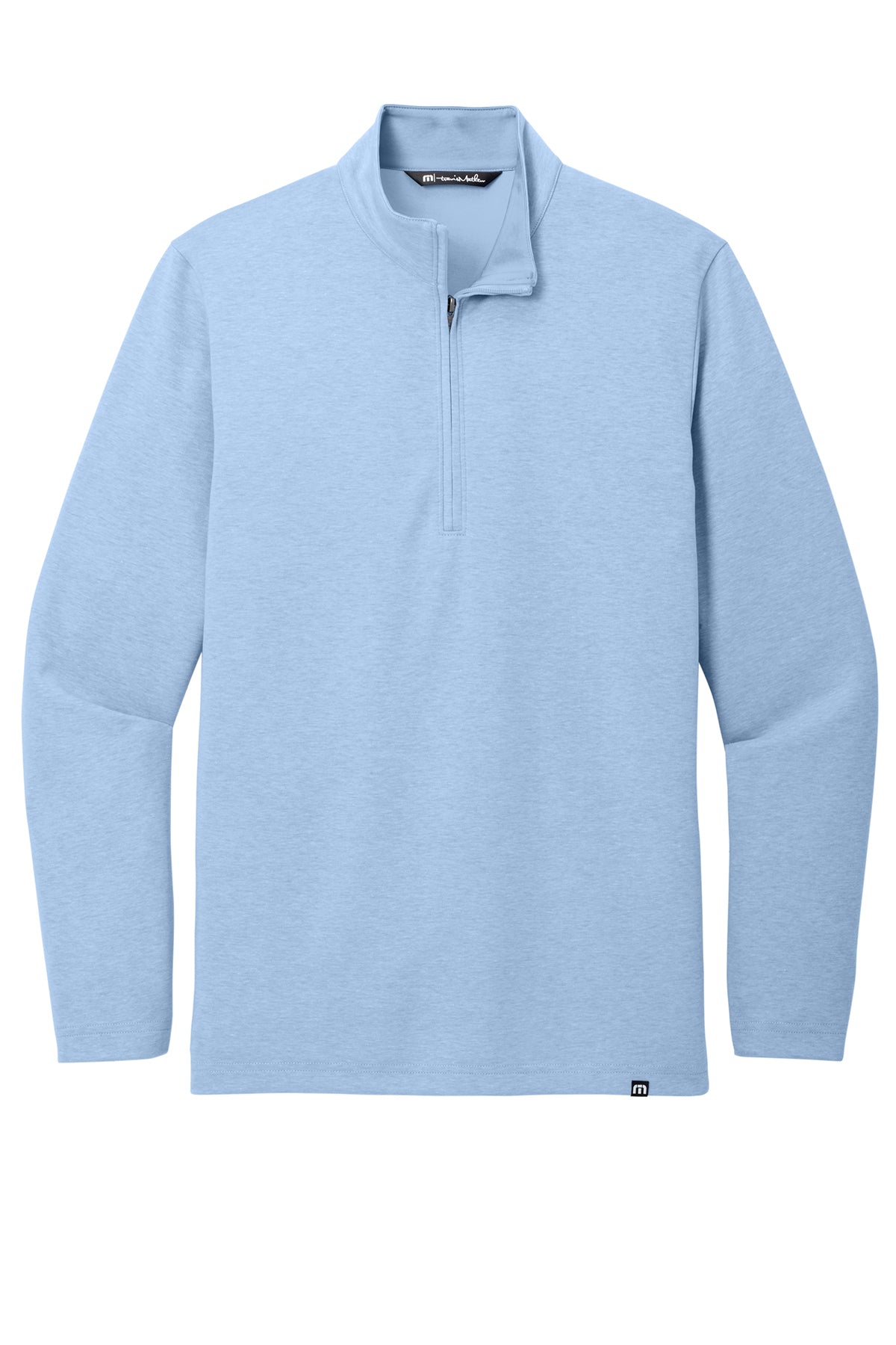 TravisMathew Coveside 1/4-Zip in Light Blue Heather, view