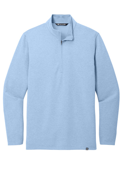 TravisMathew Coveside 1/4-Zip in Light Blue Heather, view
