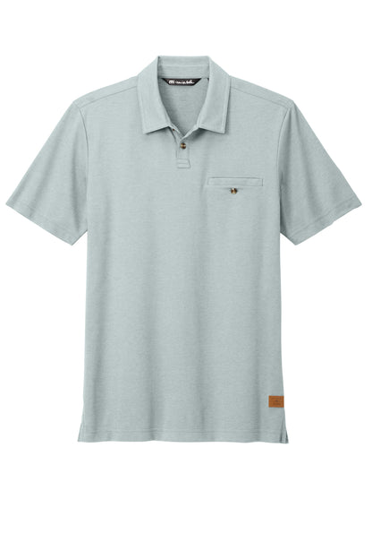 TravisMathew Sunsetters Pocket Polo in Balsam Green Heather, view