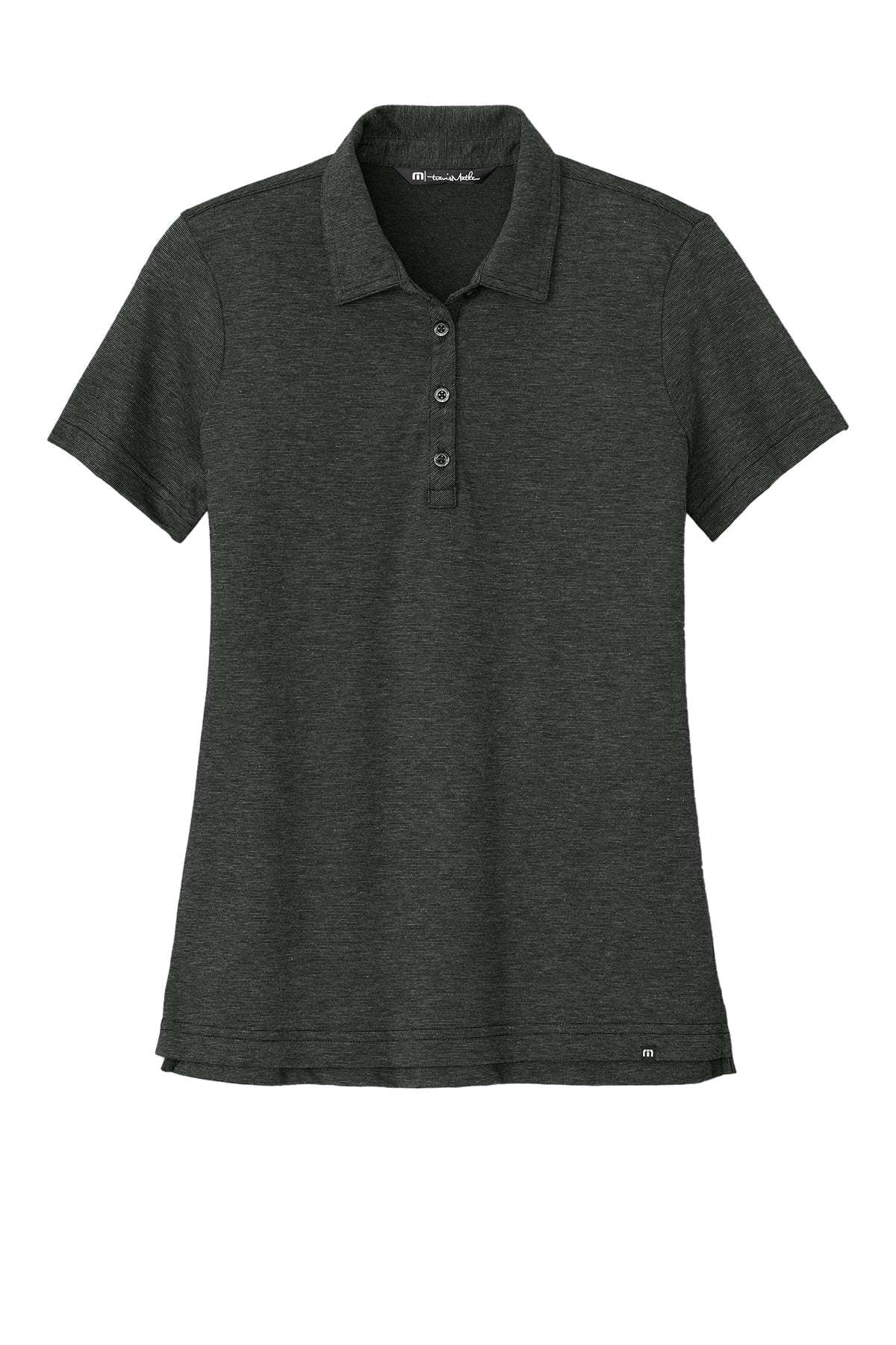 TravisMathew Women's Sunnyvale Polo in Black Heather, view
