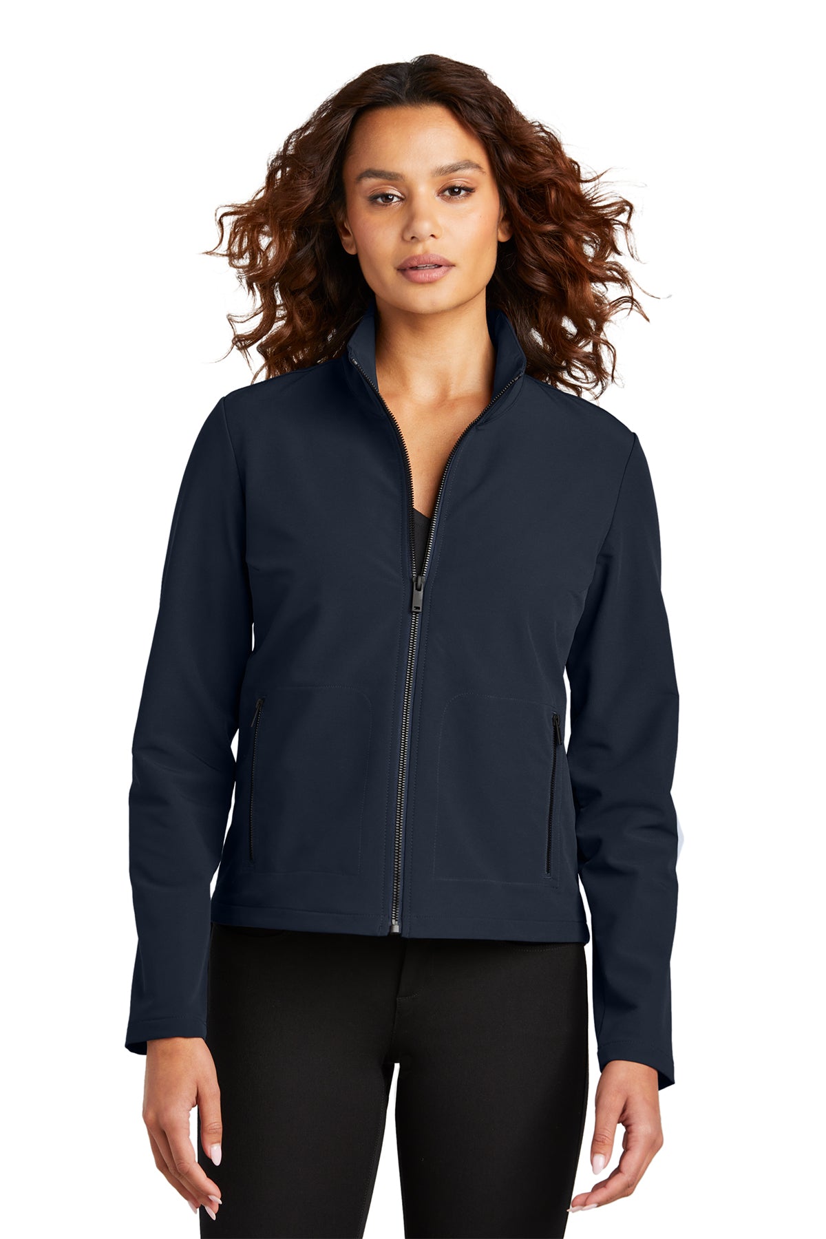 Mercer+Mettle Women’s Stretch Soft Shell Jacket in Night Navy, view