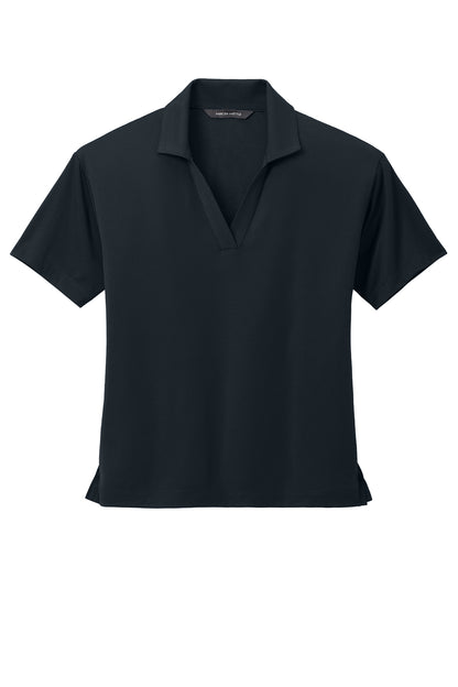 Mercer+Mettle Women’s Stretch Jersey Polo in Night Navy, view