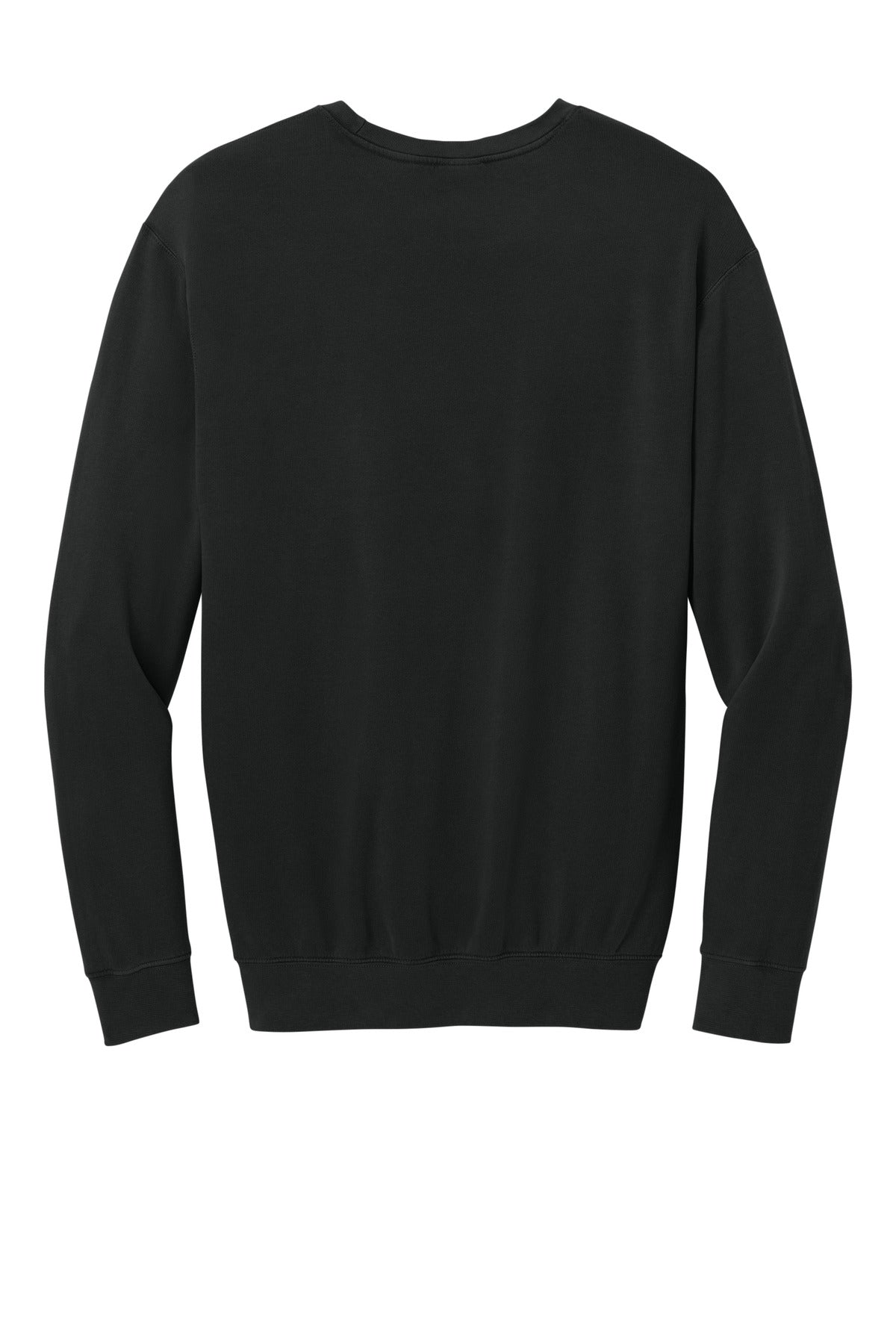 Comfort Colors Lightweight Crewneck Sweatshirt - Black - flat back