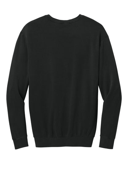 Comfort Colors Lightweight Crewneck Sweatshirt - Black - flat back