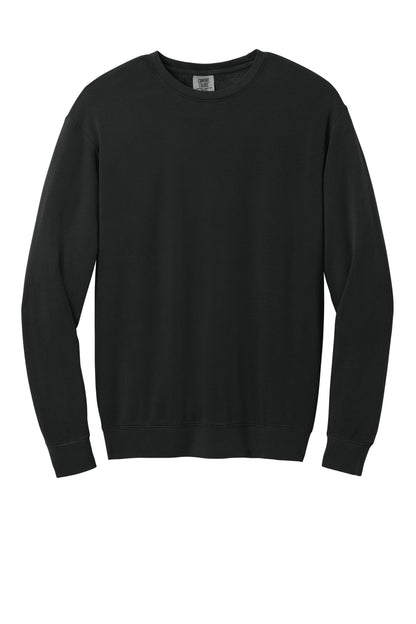 Comfort Colors Lightweight Crewneck Sweatshirt - Black - flat front