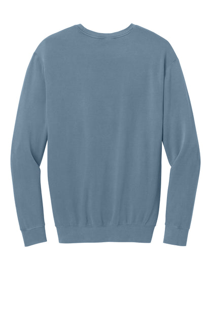 Comfort Colors Lightweight Crewneck Sweatshirt - Blue Jean - flat back