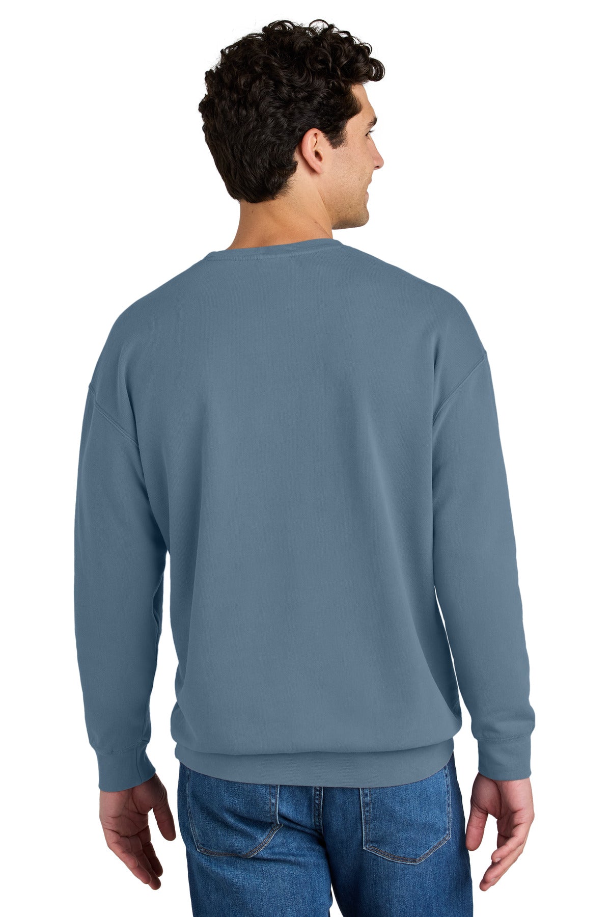 Comfort Colors Lightweight Crewneck Sweatshirt - Blue Jean - back