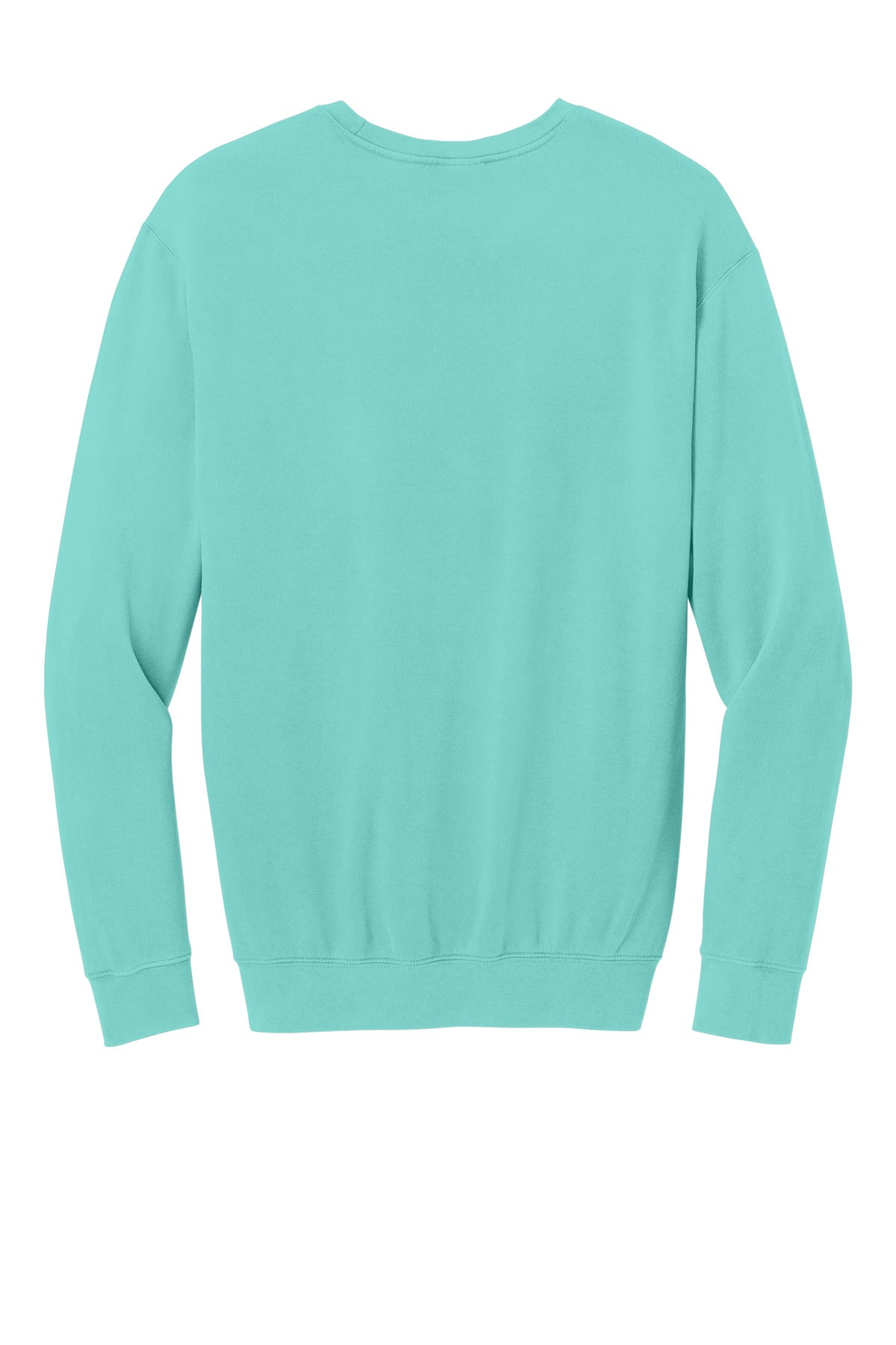 Comfort Colors Lightweight Crewneck Sweatshirt - Chalky Mint - flat back