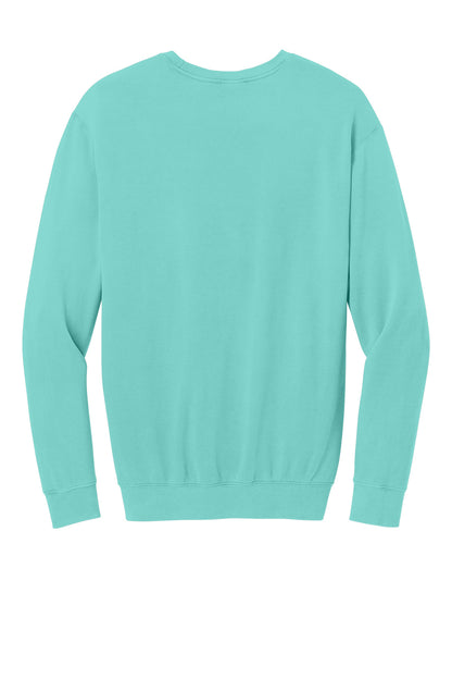 Comfort Colors Lightweight Crewneck Sweatshirt - Chalky Mint - flat back