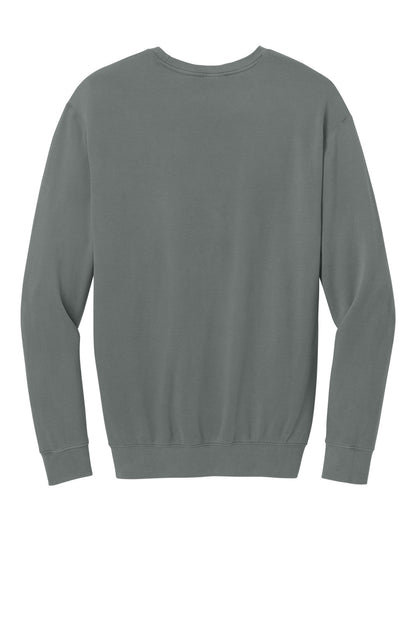 Comfort Colors Lightweight Crewneck Sweatshirt - Grey - flat back
